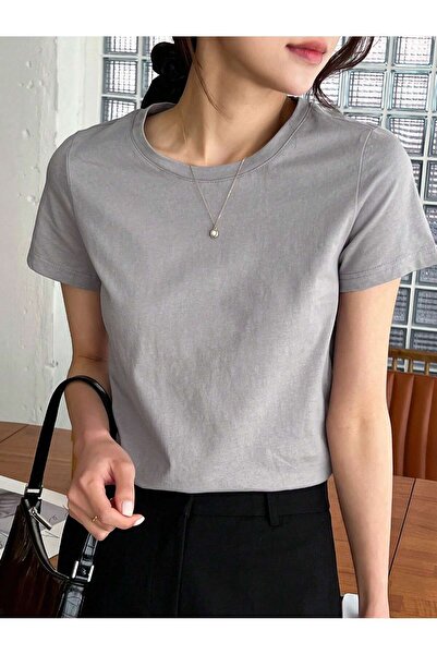 EYAX MODA Women's Oversize Crew Neck T-Shirt