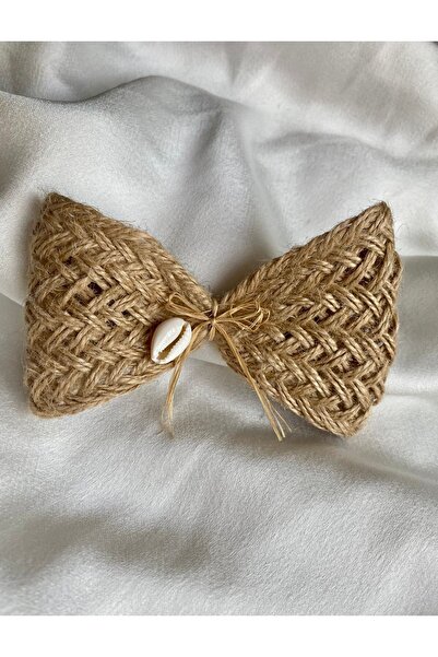 quella atelier مشبك فيونكة من الجوت المحبوك على شكل صدفة البحر (تلقائي)