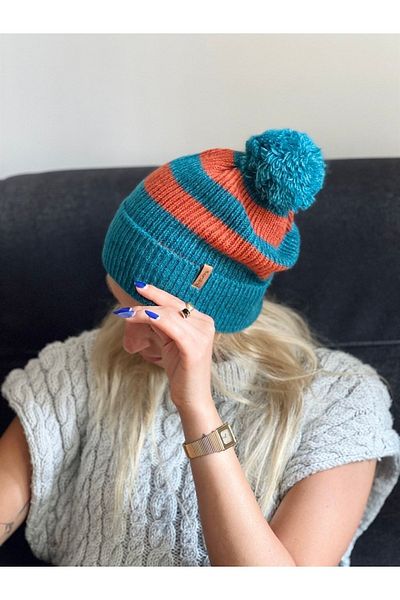 Retrobird Unisex Beret with Pompom Multicolor