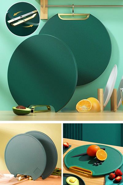 Buffer For Kitchen ®   Vegetable, Fruit, Meat, Fish and Bread Chopping Cutting Board - Cut Panel with Stand