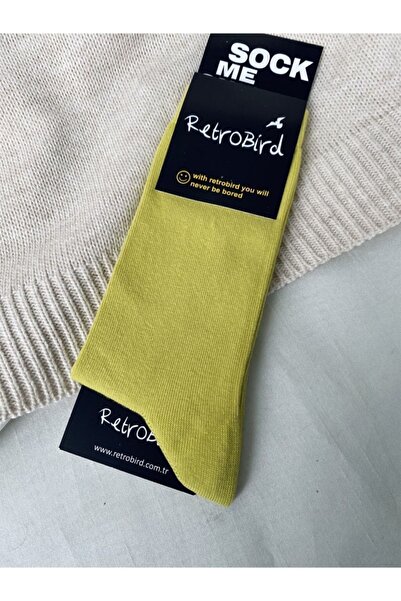 Retrobird Unisex Çorap Hardal