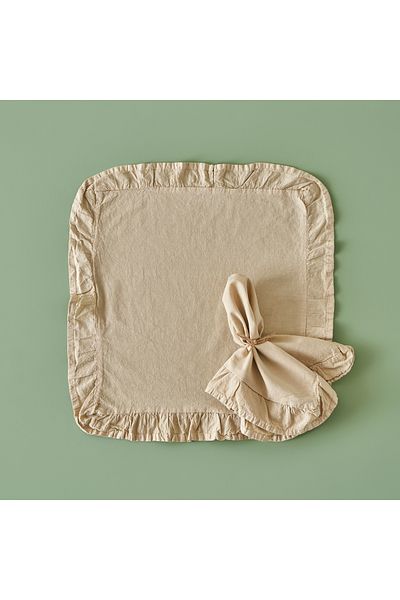 Bella Maison Rosita Beige Napkin - 100% Cotton, 40X40 cm