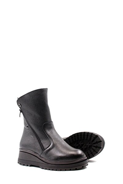 FAST STEP Women's Classic Boots - Genuine Leather and Fur Detail 757KZA2603-1