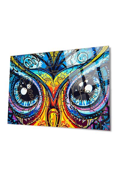 TAULART Owl Eye Unbreakable Glass Painting, Home and Office Gift High Definit...