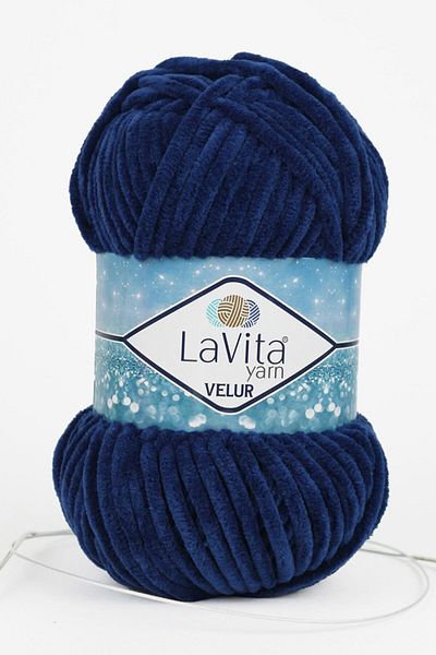 LaVita Yarn Velur Baby Kadife Ip Amigurumi Ipi pentru tricotat manual Taka Yarn (5054-KOYU MAVİ)