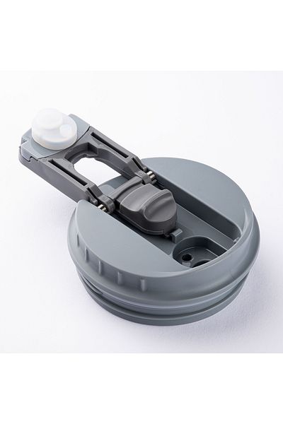 Tantitoni 024-01-GRey Thermos Cup - 2 Lids, Double Layer PipeTLi, 410ML