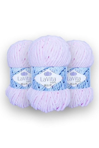 LaVita Yarn Velur Baby 3 Pack Amigurumi Πλεκτό Χέρι Σπάνιο Taka Yarn (4005-ροζ)