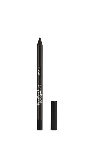 Deborah 2in1 Gel Kajal Dense Lasting Non-Spill Waterproof Pen Gel Eyeliner No: 01 Black