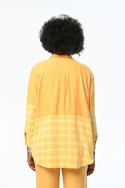 Orfeo Negro Eteği Ve Kolları Ekose Çift Cepli Oversıze Kesim Gömlek