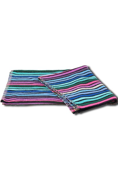 Taka Fabrics Πετσέτα θαλάσσης με ριγέ μοτίβο 100% βαμβακερό νήμα υψηλής απορρόφησης βαμμένο 75x150 cm (03)