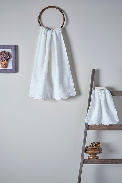 Nazik Home 30 x 50 cm Ramos Κεντημένη Πετσέτα Χεριών