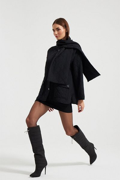 NOK İSTANBUL Black Long Parachute Boots