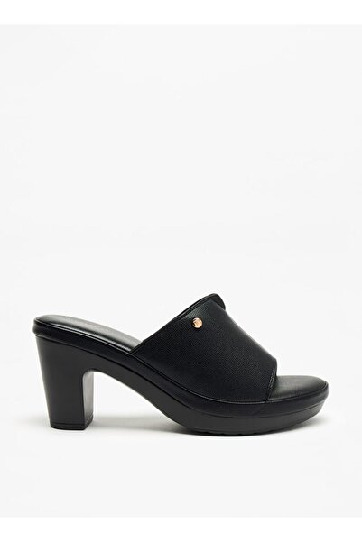 Flora Bella by Shoexpress Flora Bella Solid Slip-On Sandals with Block Heels