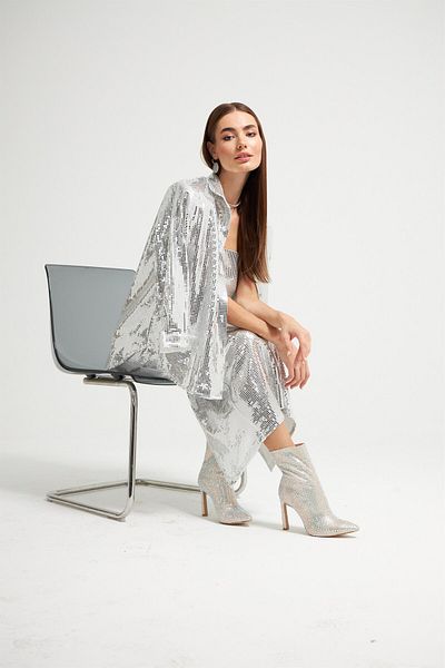NOK İSTANBUL Silver Colored Boots