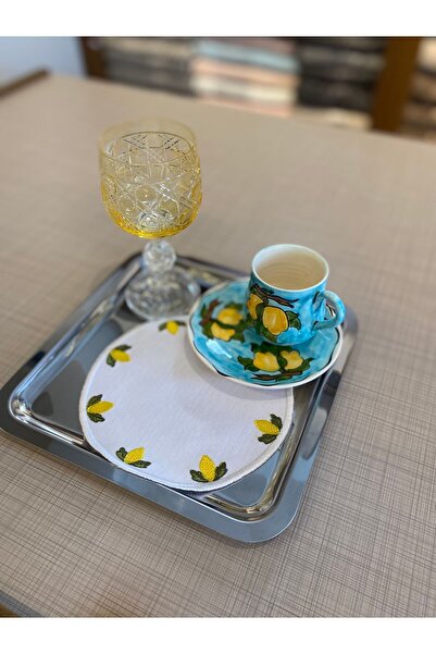 sofa home Lemon Patterned Cocktail Napkin