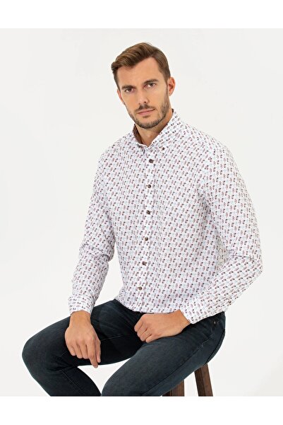 Pierre Cardin Ανδρικό λευκό πουκάμισο