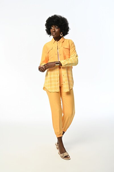 Orfeo Negro Eteği Ve Kolları Ekose Çift Cepli Oversıze Kesim Gömlek