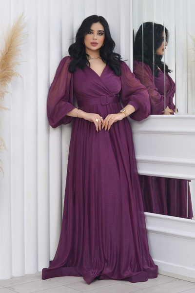 Matik Abiyem Třpytivé tylové večerní šaty