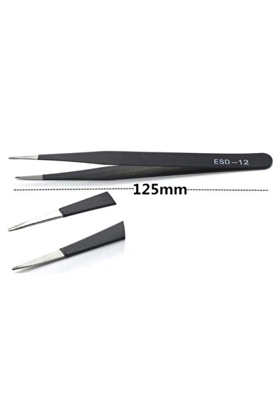 TLS Robotik 6 Parça Esd Paslanmaz Antistatik Cımbız Seti (ESD-10,ESD-11,ESD-12,ESD-13,ESD-14,ESD-15)