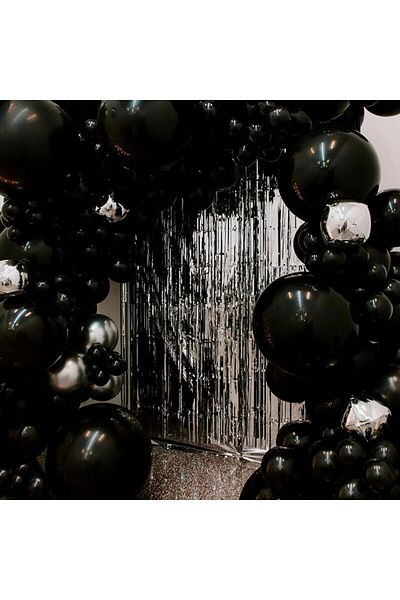 Janissary 30 Pieces "METALLIC BLACK" Balloons Combination Indoor Birthday Party "CHOOSE YOUR OWN CONCEPT