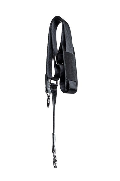 deridense Black Leather Bag - Adjustable Long Strap