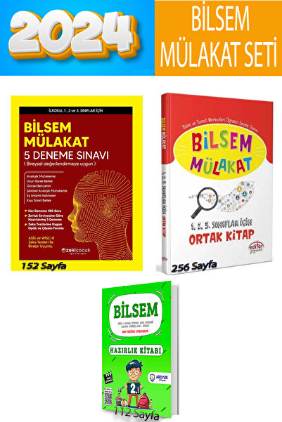 Editör Yayınevi 2. Sınıf Bilsem Mülakat Hazırlık Ve Deneme Sınav Seti 2024