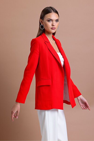 Tangül&Ali'S Moda Evi Kırmızı Blazer Ceket
