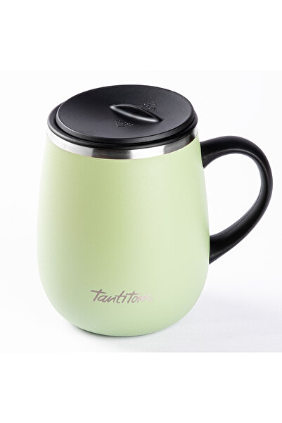 Tantitoni 024-01-YEŞİL ÇİFT KATMANLI KAPAKLI TERMOS BARDAK 470ML