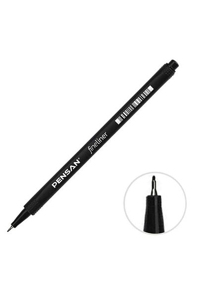 Pensan Black Fineliner Felt Pen - 0.4 Mm, 10 Pieces
