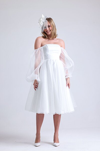 Tangül&Ali'S Moda Evi Kar Taneli Midi Elbise