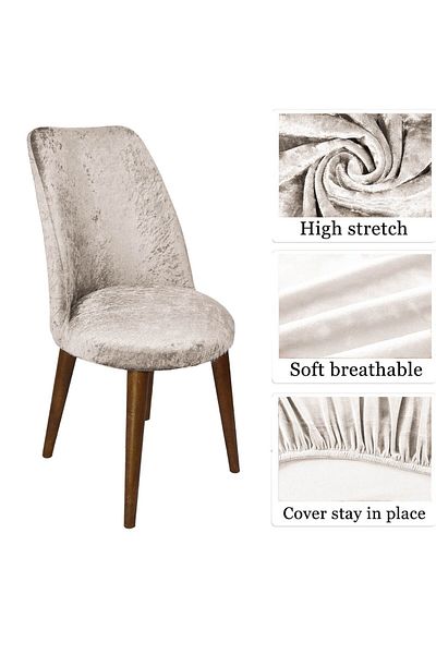 Faiend Velvet Chair Cover Retro Oval Chair Cover Chair Protection Single (FOR SMALL)35x45