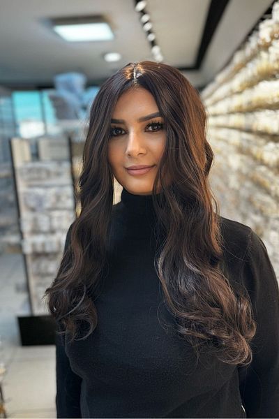TAKIŞTIR شعر مستعار بني اللون متموج