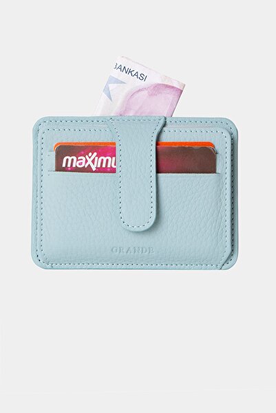 Grande 3607 Genuine Real Leather Women Men Card Holder Wallet Mint