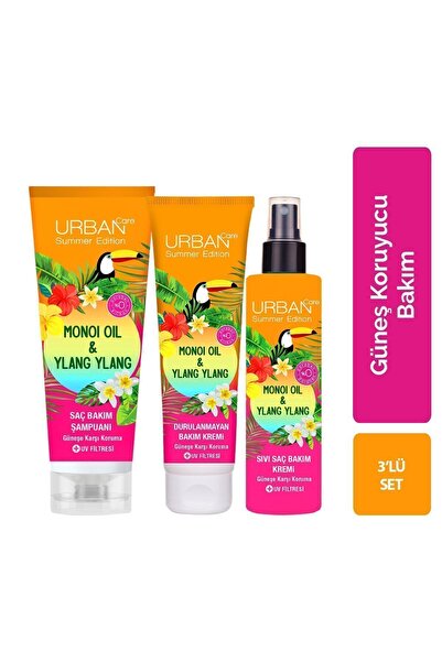 Urban Care Summer-Monoi Yağı & Ylang Ylang Güneş Koruyucu Saç Bakım Seti-Vega...