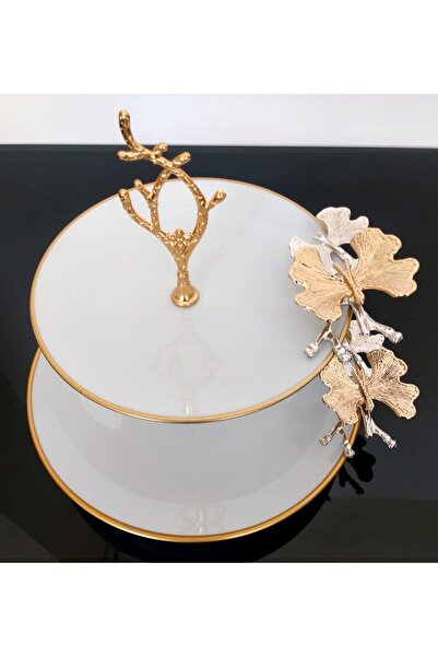 atabey home PORCELAIN FOOTED BUTTERFLY COOKIE PIECE