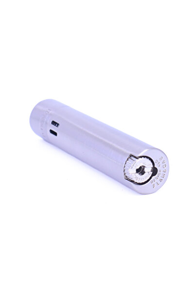 Clipper Özel Kutusunda Rüzgardan Etkilenmez Jet Alev Metal Çakmak - Mat Gümüş Renk