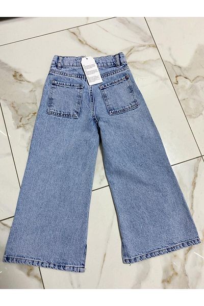 GULLİS KİDS Girl's Blue Wide Leg Denim Trousers