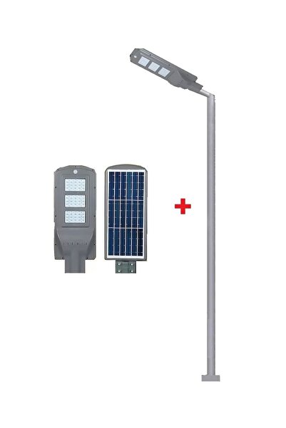 TEKNO SOLAR Güneş Enerjili Bahçe Aydınlatma Direği+60w Solar Sokak Lambası