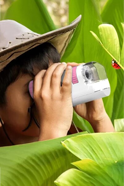 DEMPOWER Çocuk Portatif Mini Mikroskop Pembe