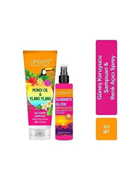 Urban Care Summer-Monoi Yağı&Ylang Ylang Güneş Koruyucu Saç Bakım Şampuanı+Re...