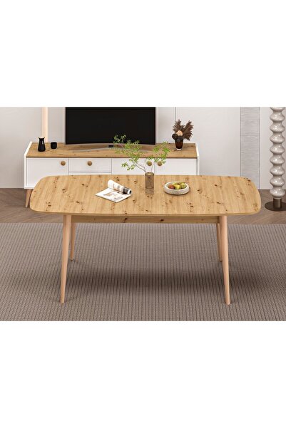 Minar Mitra Yemek Masası - Artisan/Ahşap Ayak