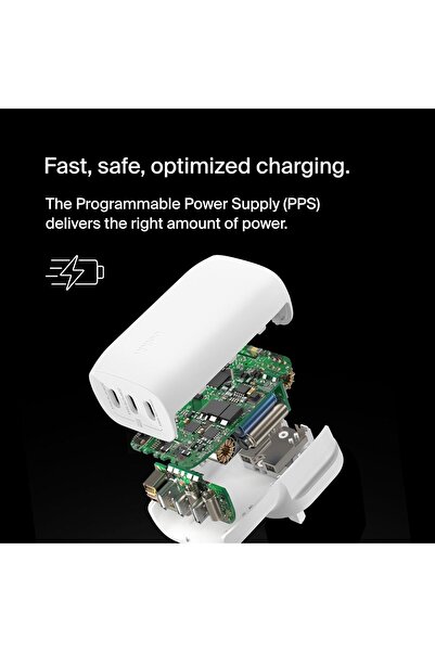 Belkin BoostCharge 3-Port USB-C 67W Wall Charger with PPS, Fast Charging for iPhone 15, Galaxy & More