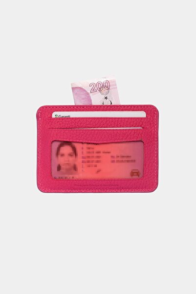 Grande 3607 Γνήσιο Γνήσιο Δέρμα Γυναικείο Ανδρικό Πορτοφόλι Ροζ