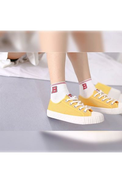 Ozzy Socks Γυναικείες κάλτσες Letter College - 5 ζευγάρια ριγέ