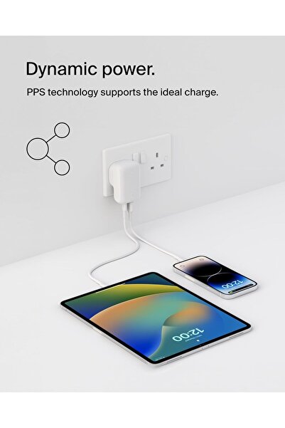 Belkin BoostCharge 42W Dual Port Wall Charger, USB-C + USB-A for Fast Charging iPhone 15, Galaxy S24 & More