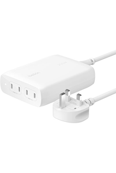 Belkin شاحن BoostCharge Pro 4-Port USB-C GaN 200W، شحن سريع لأجهزة MacBook Pr...