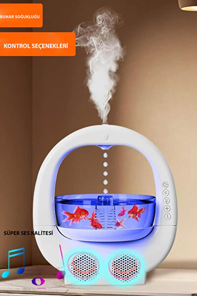 TECHNOMEN Nemlendirici Akvaryum Ortam Işığı ABS Çift Hoparlör Ofis Için Anti Yerçekimi Nemlendirici