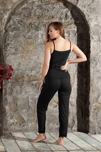 CALİA Strappy Combed Cotton Women's Pajama Set - New Season