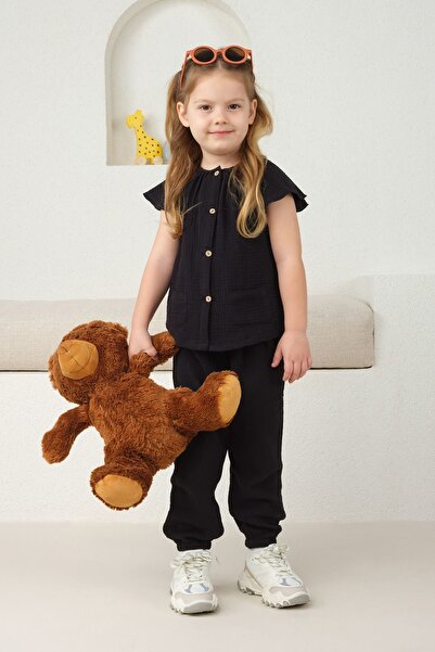 Mioma Kids Black Muslin Set