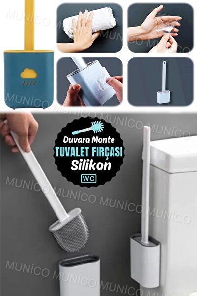 Munico Modern Tasarım Duvara Monte Edilebilir Kapaklı Askılı Klozet Yumuşak S...